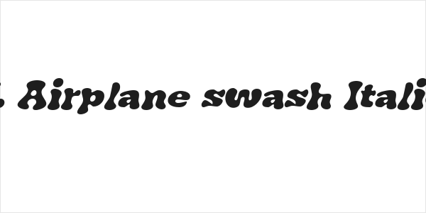 J. Airplane swash Italic Logo