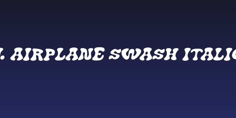 J. Airplane swash Italic Social Header