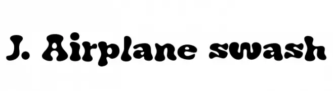 J. Airplane swash  नि: शुल्क फ़ॉन्ट्स डाउनलोड