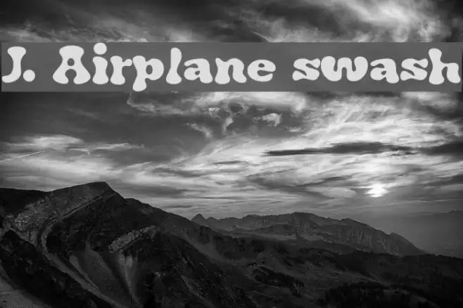 J. Airplane swash Font examples