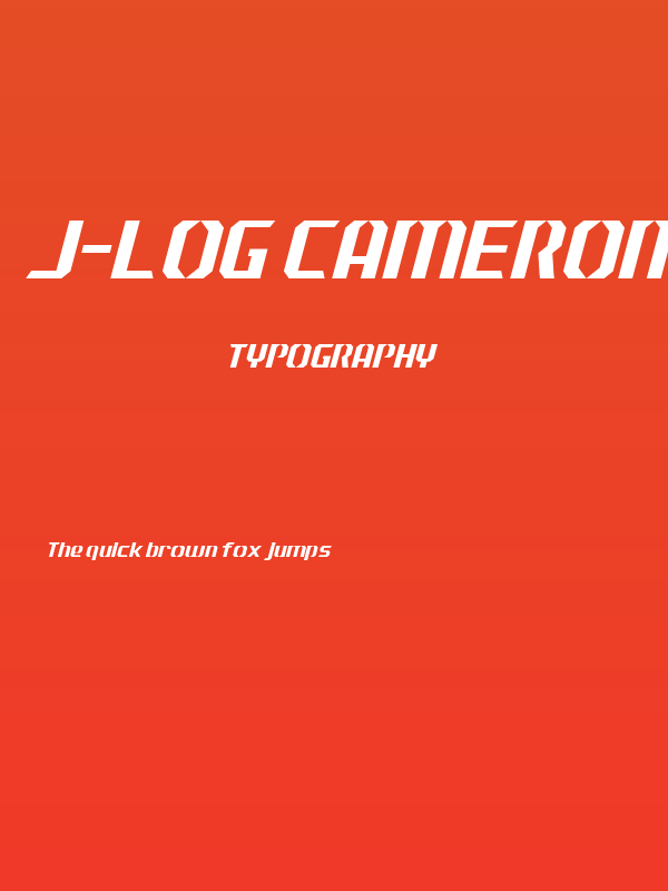 J-LOG Cameron Edge Sans Normal Italic Poster