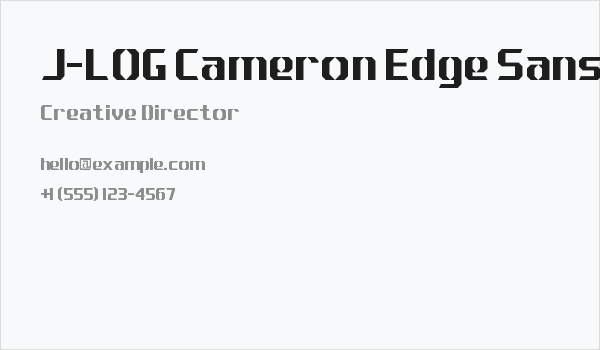 J-LOG Cameron Edge Sans Normal Business Card