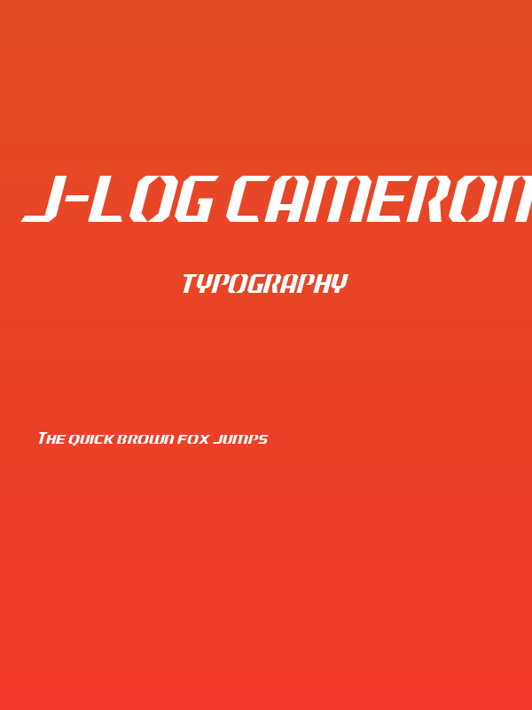 J-LOG Cameron Edge Sans Small Caps Italic Poster
