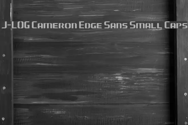 J-LOG Cameron Edge Sans Small Caps フォント examples