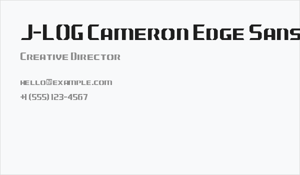 J-LOG Cameron Edge Sans Small Caps Business Card