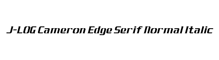J-LOG Cameron Edge Serif Normal Italic Font