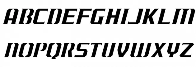 J-LOG Cameron Edge Serif Normal Italic Caratteri MAIUSCOLE