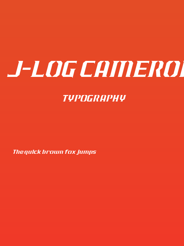 J-LOG Cameron Edge Serif Normal Italic Poster
