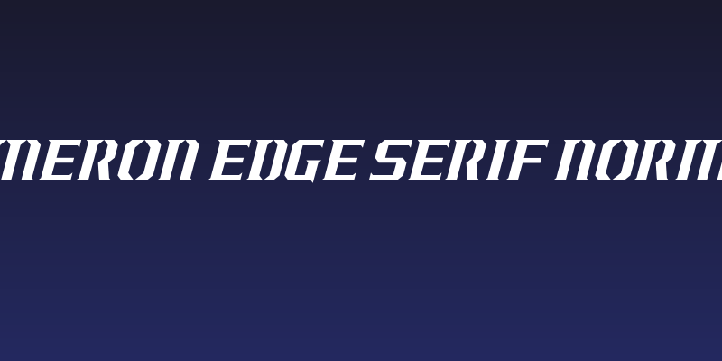 J-LOG Cameron Edge Serif Normal Italic Social Header