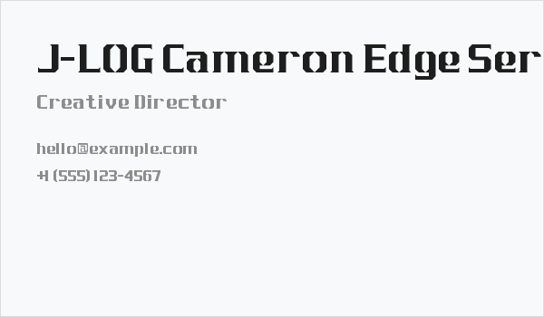 J-LOG Cameron Edge Serif Normal Business Card