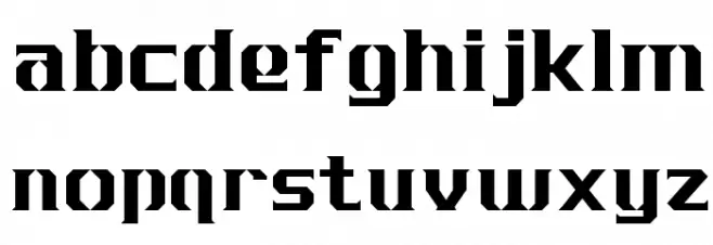 J-LOG Cameron Edge Serif Normal Font LOWERCASE