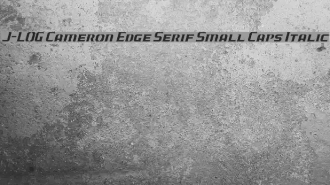 J-LOG Cameron Edge Serif Small Caps Italic フォント examples