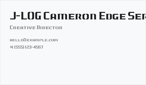J-LOG Cameron Edge Serif Small Caps Business Card