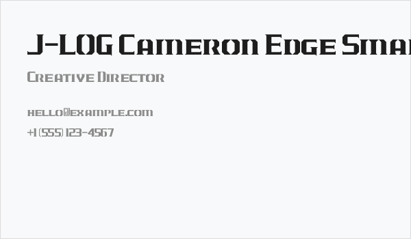 J-LOG Cameron Edge Small Caps Business Card
