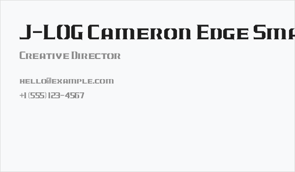 J-LOG Cameron Edge Small Caps Business Card