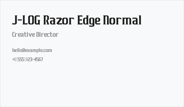 J-LOG Razor Edge Normal Business Card