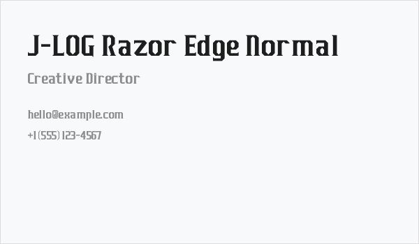J-LOG Razor Edge Normal Business Card