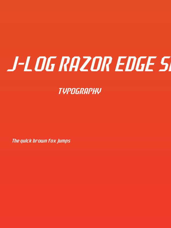 J-LOG Razor Edge Sans Normal Italic Poster