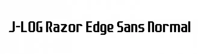 J-LOG Razor Edge Sans Normal  नि: शुल्क फ़ॉन्ट्स डाउनलोड
