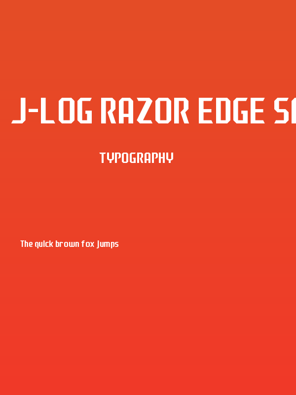 J-LOG Razor Edge Sans Normal Poster
