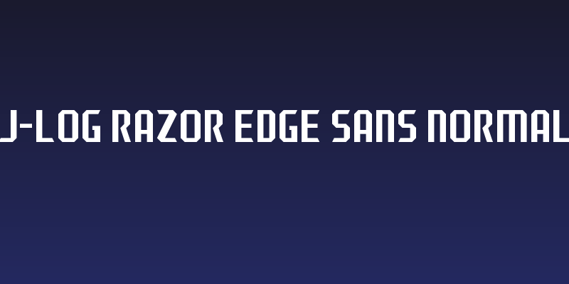 J-LOG Razor Edge Sans Normal Social Header