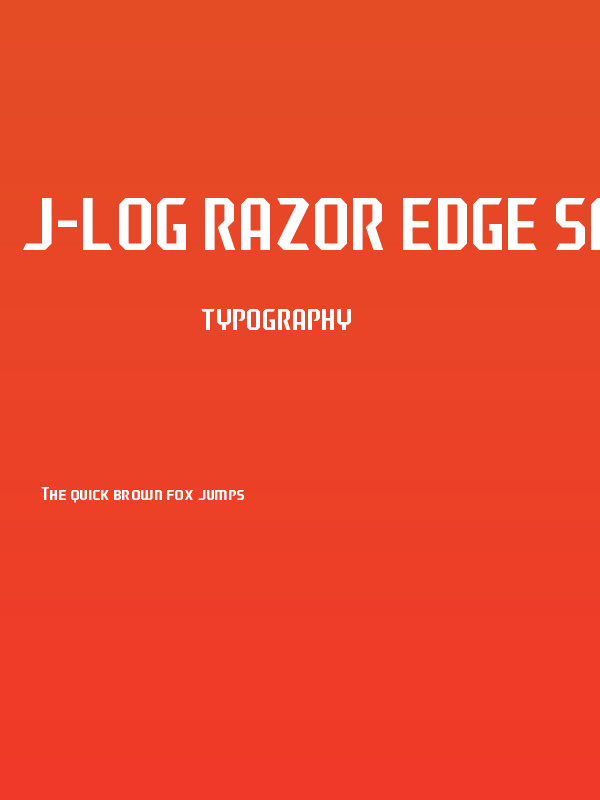 J-LOG Razor Edge Sans Small Caps Poster