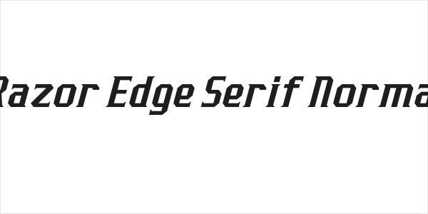 J-LOG Razor Edge Serif Normal Italic Logo