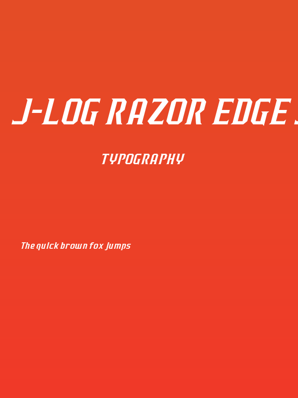 J-LOG Razor Edge Serif Normal Italic Poster