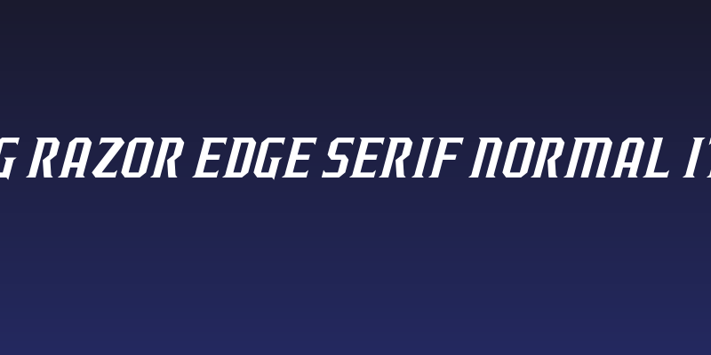 J-LOG Razor Edge Serif Normal Italic Social Header