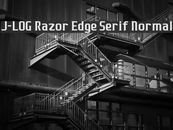 J-LOG Razor Edge Serif Normal フォント examples