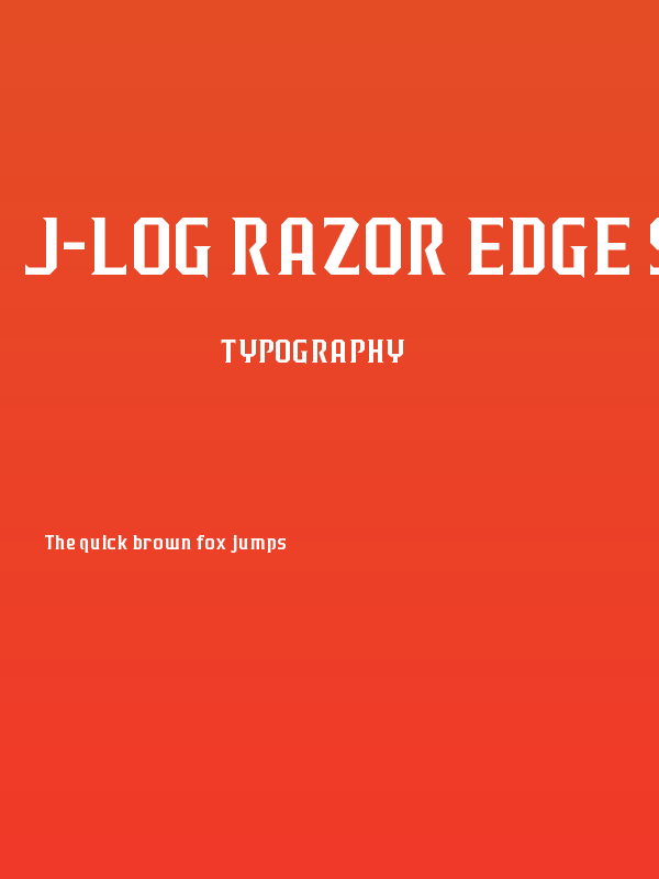 J-LOG Razor Edge Serif Normal Poster