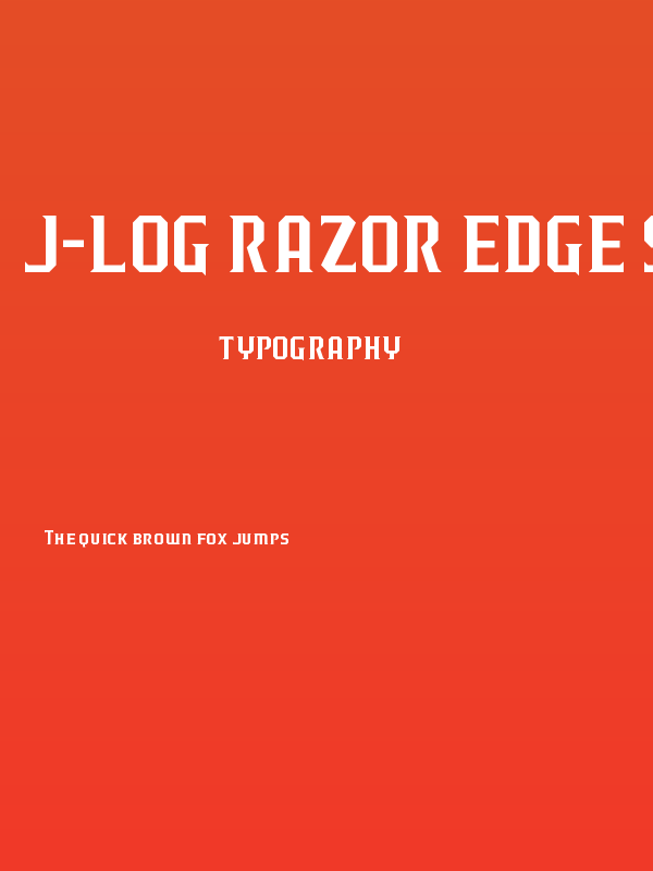 J-LOG Razor Edge Serif Small Caps Poster