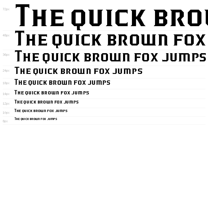 J-LOG Razor Edge Serif Small Caps Waterfall