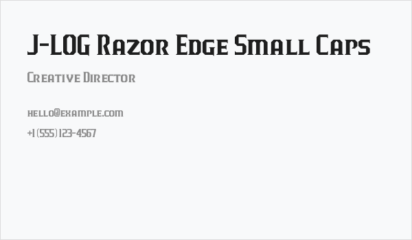 J-LOG Razor Edge Small Caps Business Card