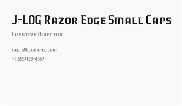 J-LOG Razor Edge Small Caps Business Card