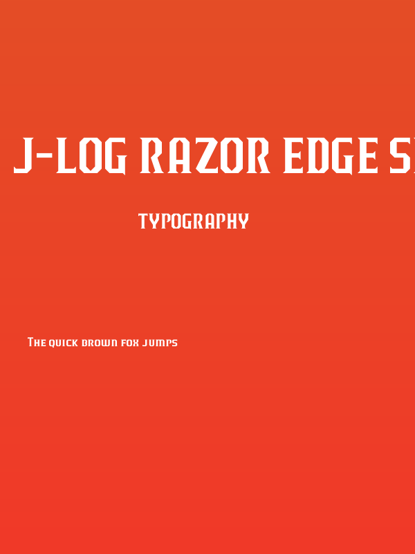 J-LOG Razor Edge Small Caps Poster