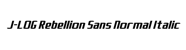 J-LOG Rebellion Sans Normal Italic Font