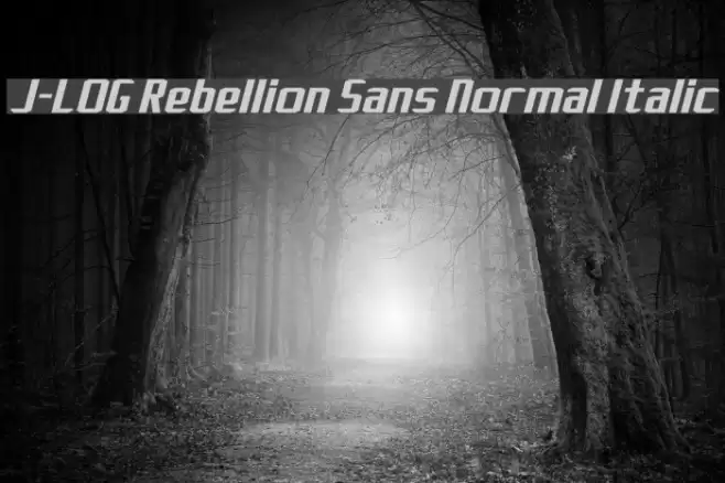J-LOG Rebellion Sans Normal Italic Font examples