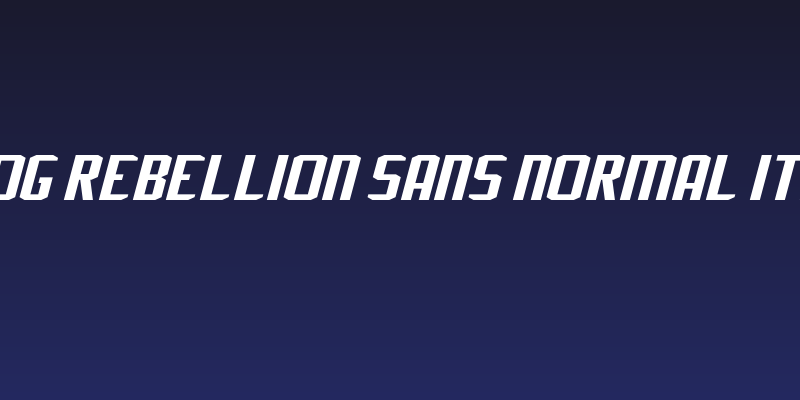 J-LOG Rebellion Sans Normal Italic Social Header