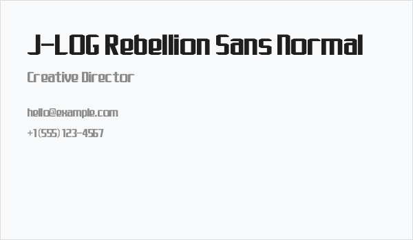 J-LOG Rebellion Sans Normal Business Card