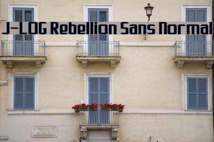 J-LOG Rebellion Sans Normal Font examples