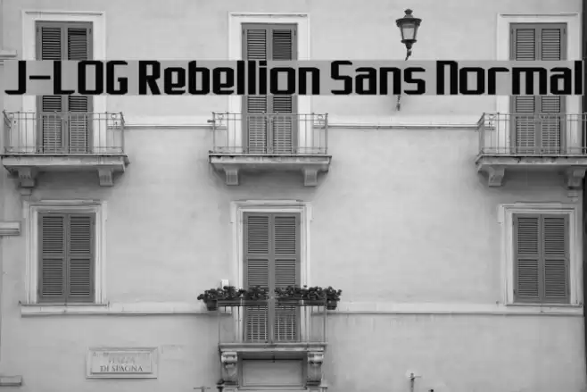 J-LOG Rebellion Sans Normal Шрифта examples
