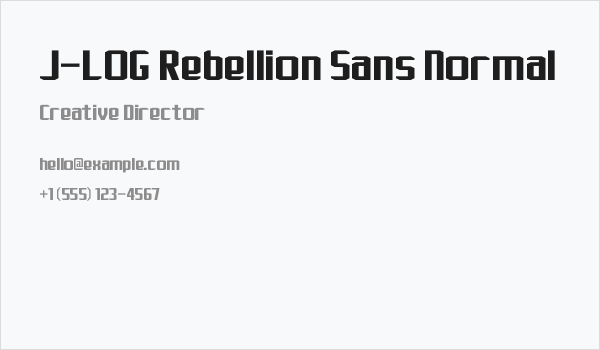 J-LOG Rebellion Sans Normal Business Card