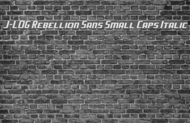 J-LOG Rebellion Sans Small Caps Italic フォント examples
