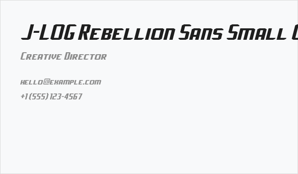 J-LOG Rebellion Sans Small Caps Italic Business Card