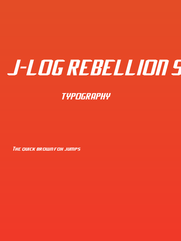 J-LOG Rebellion Sans Small Caps Italic Poster