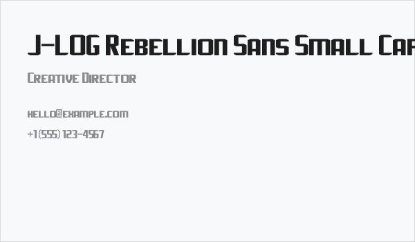J-LOG Rebellion Sans Small Caps Business Card