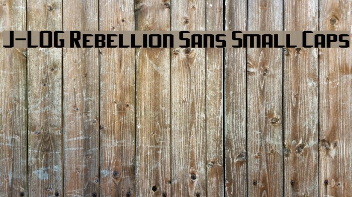 J-LOG Rebellion Sans Small Caps フォント examples