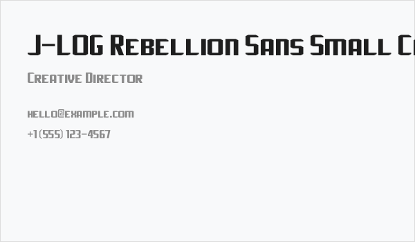 J-LOG Rebellion Sans Small Caps Business Card