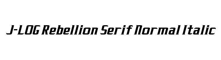J-LOG Rebellion Serif Normal Italic Font